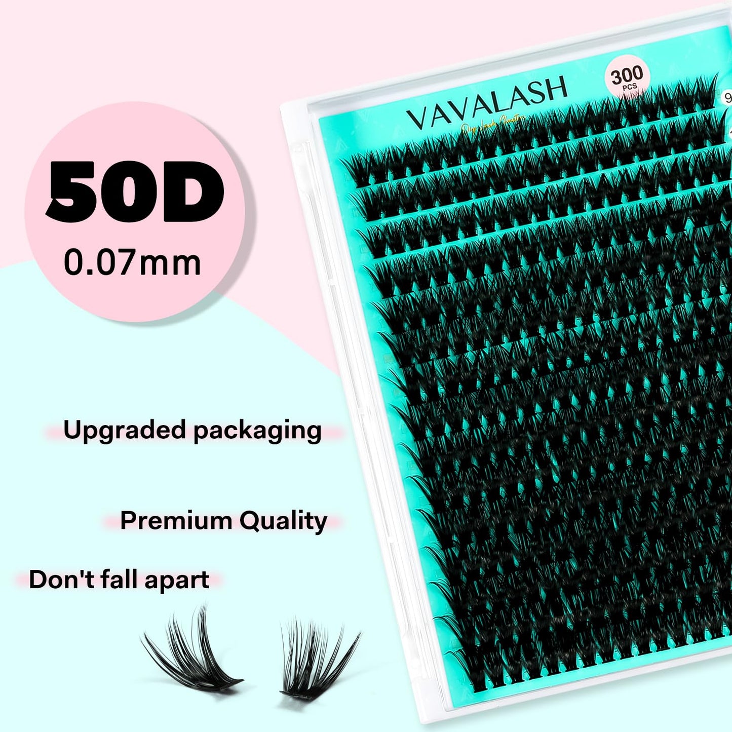 VAVALASH DIY Lash Extension Kit 280 Clusters Individual Lashes Kit 30D 40D 0.07D-10-16mm Lash Clusters, Lash Bond and Seal, Lash Tweezer for DIY Eyelash Extension at Home（Kit-30D+40D-0.07D-10-16MIX）