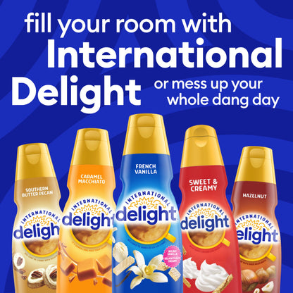 International Delight Coffee Creamer Singles, Sweet & Creamy, Shelf Stable Flavored Creamer, 24 Ct, 16 FL Oz, Pre-Portioned Creamers