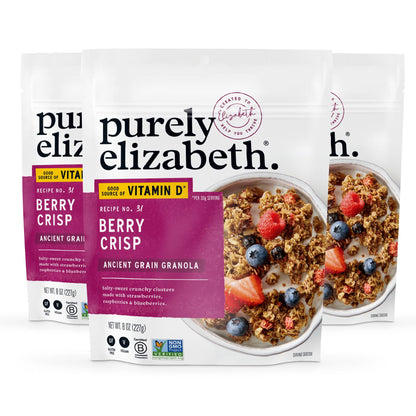 Purely Elizabeth Organic Original, Ancient Grain Granola, Gluten-Free, Non-GMO (3 Ct, 12oz Bags)