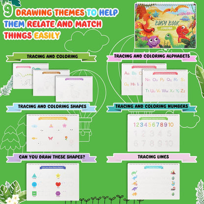 Montessori Toys Busy Book for Toddlers 1-3 2-4 3-5, Kindergarten Workbooks Wipe Clean Age 5-6, Preschool Learning Activities Book Age 2-3, Preschool Workbook Age 3-4, Pre K Workbooks Age 4-5 Dry Erase