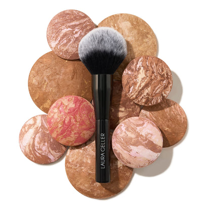 LAURA GELLER NEW YORK Retractable Airbrush Kabuki Brush for All Face Makeup & Foundation for Liquid, Cream and Powder Face Makeup With Aluminum Handle