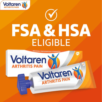 Voltaren Arthritis Pain Gel for Powerful Topical Arthritis Pain Relief - NEW Easy Open Cap - 100 g x 2