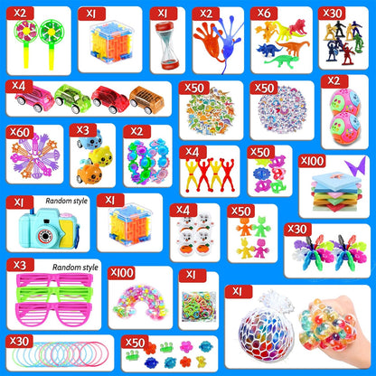 1000pcs Party Favors for Kids, Fidget Toys Pack, Stocking Stuffers, Birthday Toys, Prize Box, Treasure Box, Goodie Bag Stuffers,Carnival Prizes