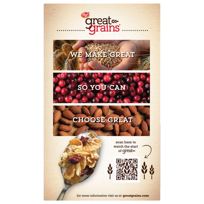 Post Great Grains Cranberry Almond Crunch Cereal, 3 pack