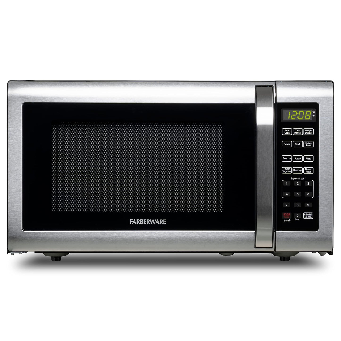 Farberware Countertop Microwave 700 Watts, 0.7 Cu. Ft. - Microwave Oven With LED Lighting and Child Lock - Perfect for Apartments and Dorms - Easy Clean Stainless Steel