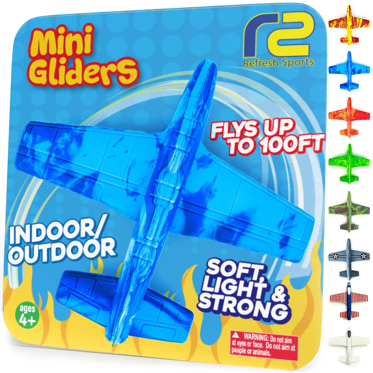 Airplane Toy Foam Airplanes for Kids: Best Stocking Stuffers for Boys & Girls - Easy Throwing Air Planes - STEM Summer Yard Beach Toy Games - Styrofoam Plane Glider - Great Gifts for Age 4 5 6 7 8 9