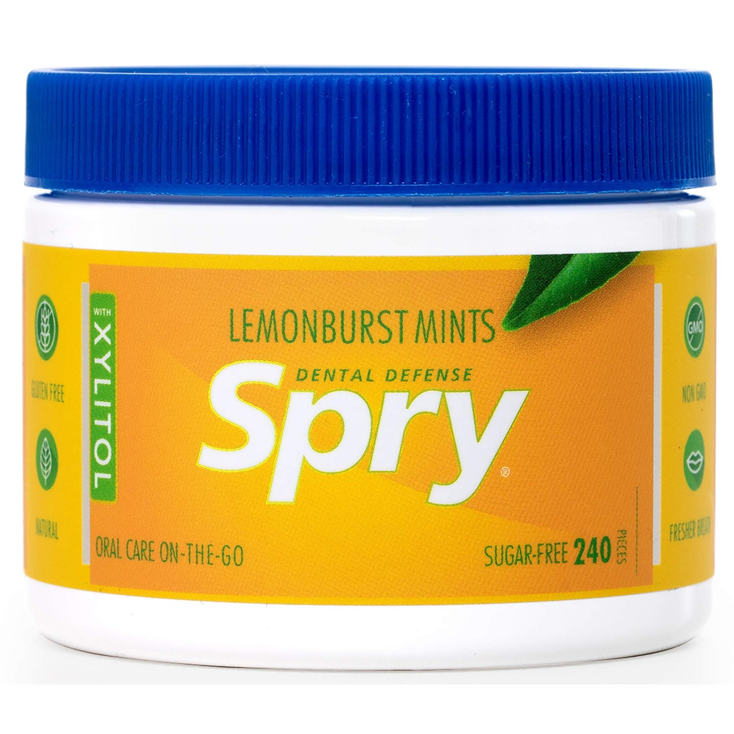 Spry Xylitol Peppermint Sugar Free Candy - Breath Mints That Promote Oral Health, Dry Mouth Mints That Increase Saliva Production, Stop Bad Breath, 240 Count (Pack of 1)