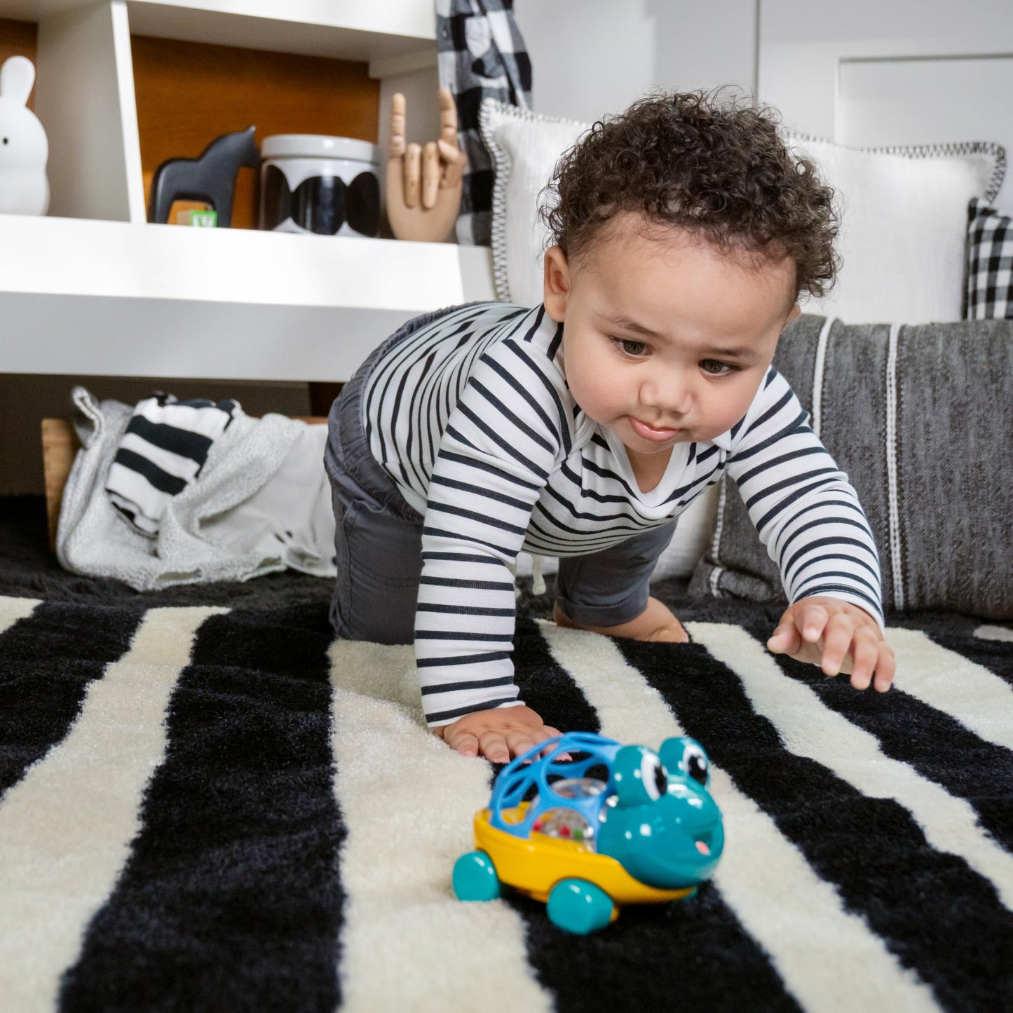 Baby Einstein Outstanding Opus The Octopus Sensory Rattle & Teether Multi-Use Toy, BPA Free & Chillable, 3 Months & up, Multicolored