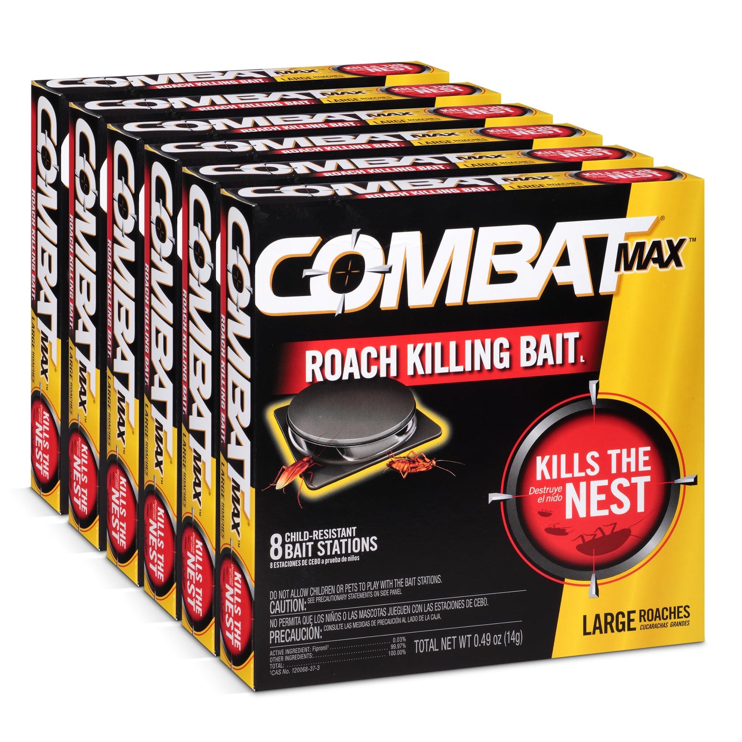 Combat Max Large Roach Killing Bait, 8 count (Pack of 1)