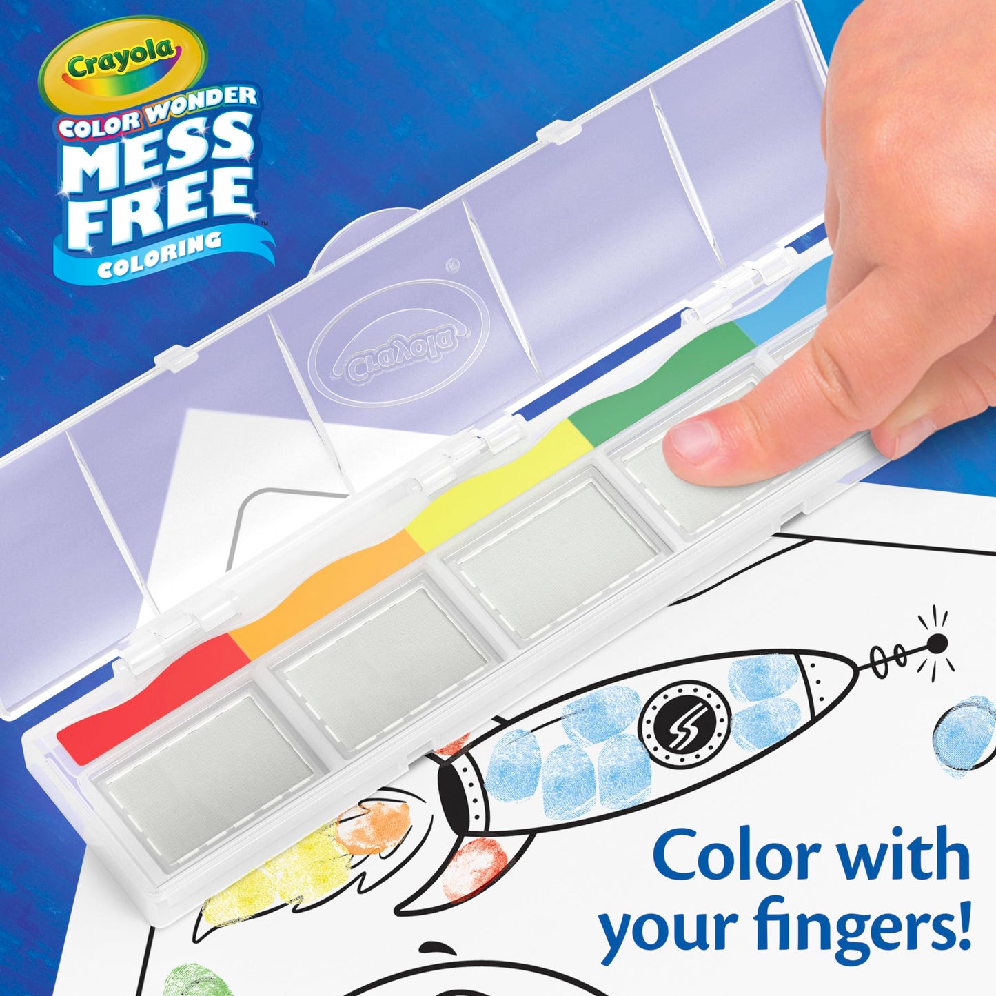 Crayola Color Wonder Mess Free Fingerprint Ink Painting Activity Set, Finger Painting Alternative, Toddler Coloring, Gift, 3+