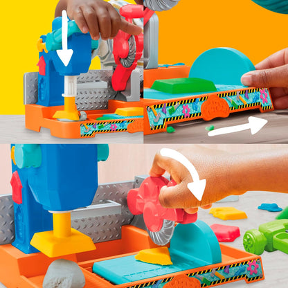 Play-Doh Stamp & Saw Tool Bench Playset, Construction Toys for Boys & Girls 3 Years & Up, Kids Arts & Crafts