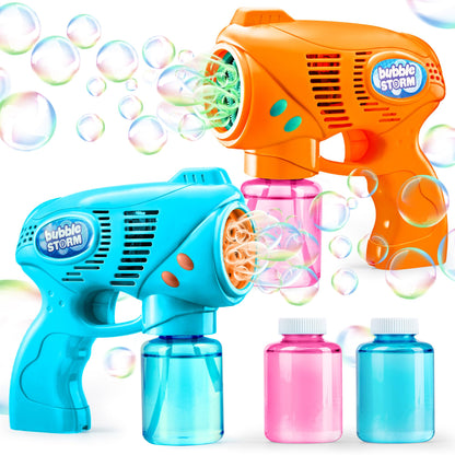 JOYIN 2 Kids Bubble Gun with 2 Bottles Bubble Refill Solution, Bubble Guns kids 4-8, Bubble Machine Gun for Toddlers 1-3, Bubble Gun Blaster Party Favors, Summer Toy, Outdoors, Easter, Birthday Gift