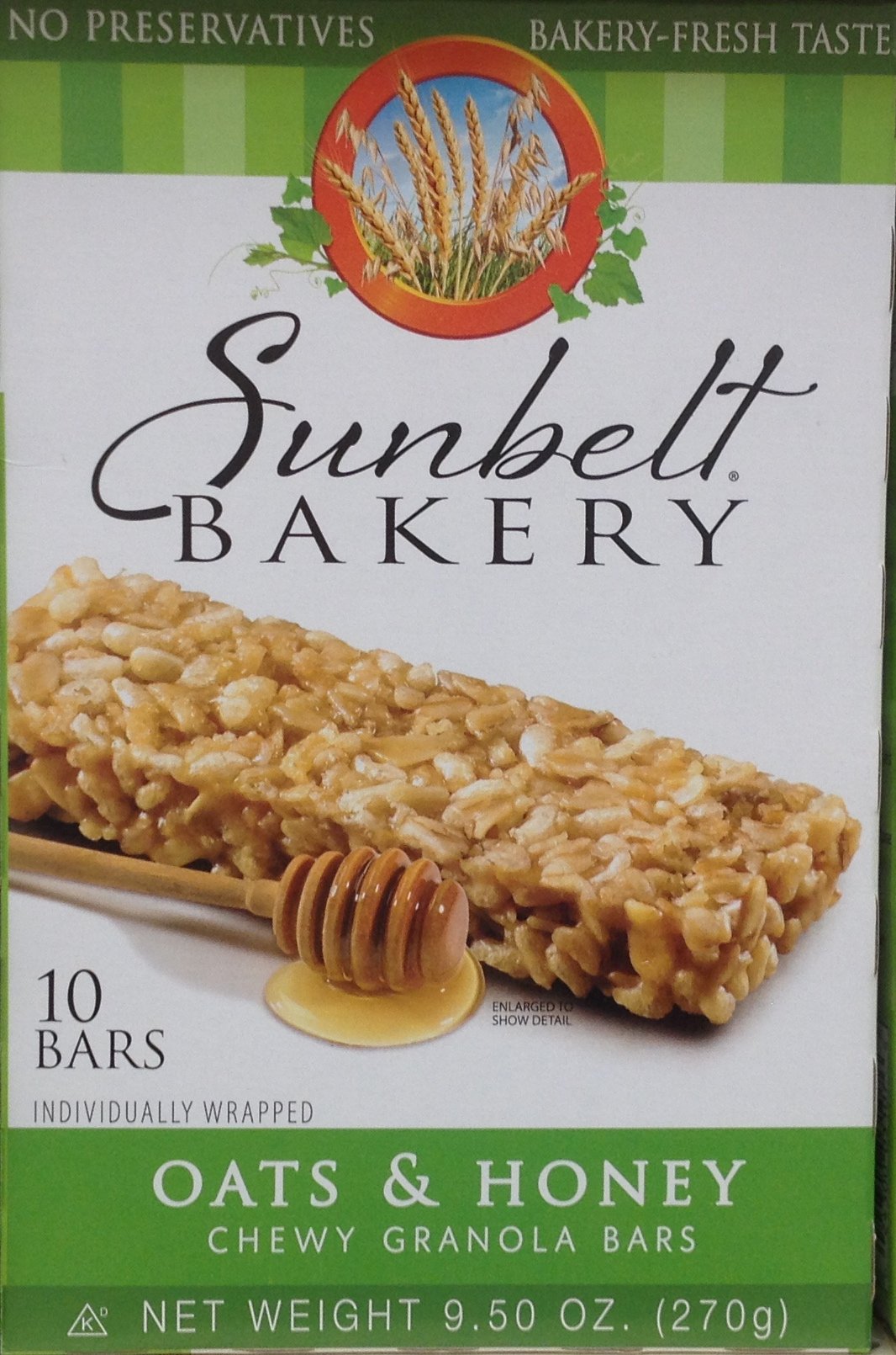 Sunbelt Bakery Oats & Honey Chewy Granola Bars, 15-1.0 OZ Bars (1 Box)