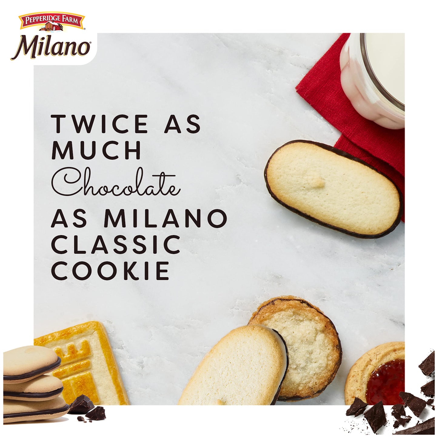 Pepperidge Farm Milano Cookies, Raspberry Chocolate, 7 oz. Bag