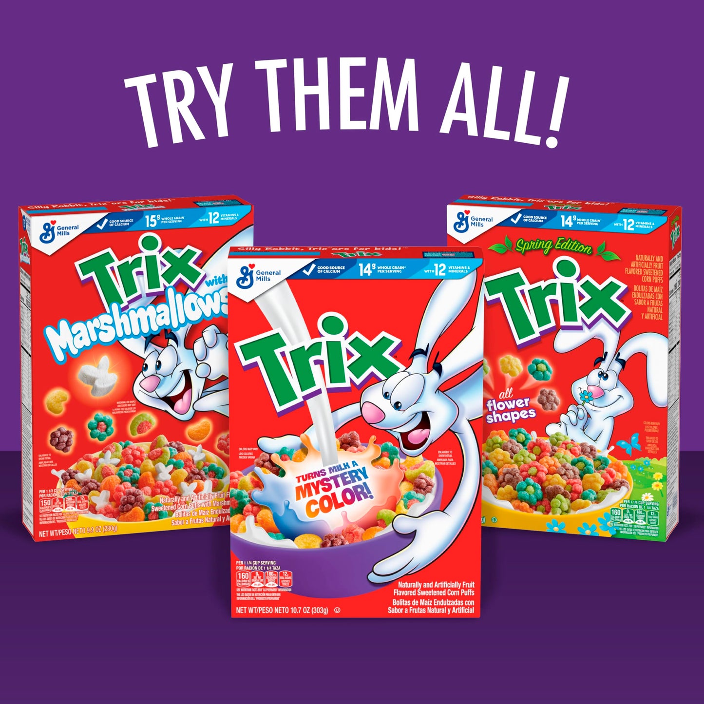 Trix Fruity Breakfast Cereal, 6 Fruity Shapes, Whole Grain, Family Size, 16.1 OZ