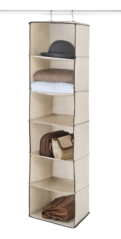 Whitmor 5 Section Closet Organizer - Hanging Shelves with Sturdy Metal Frame