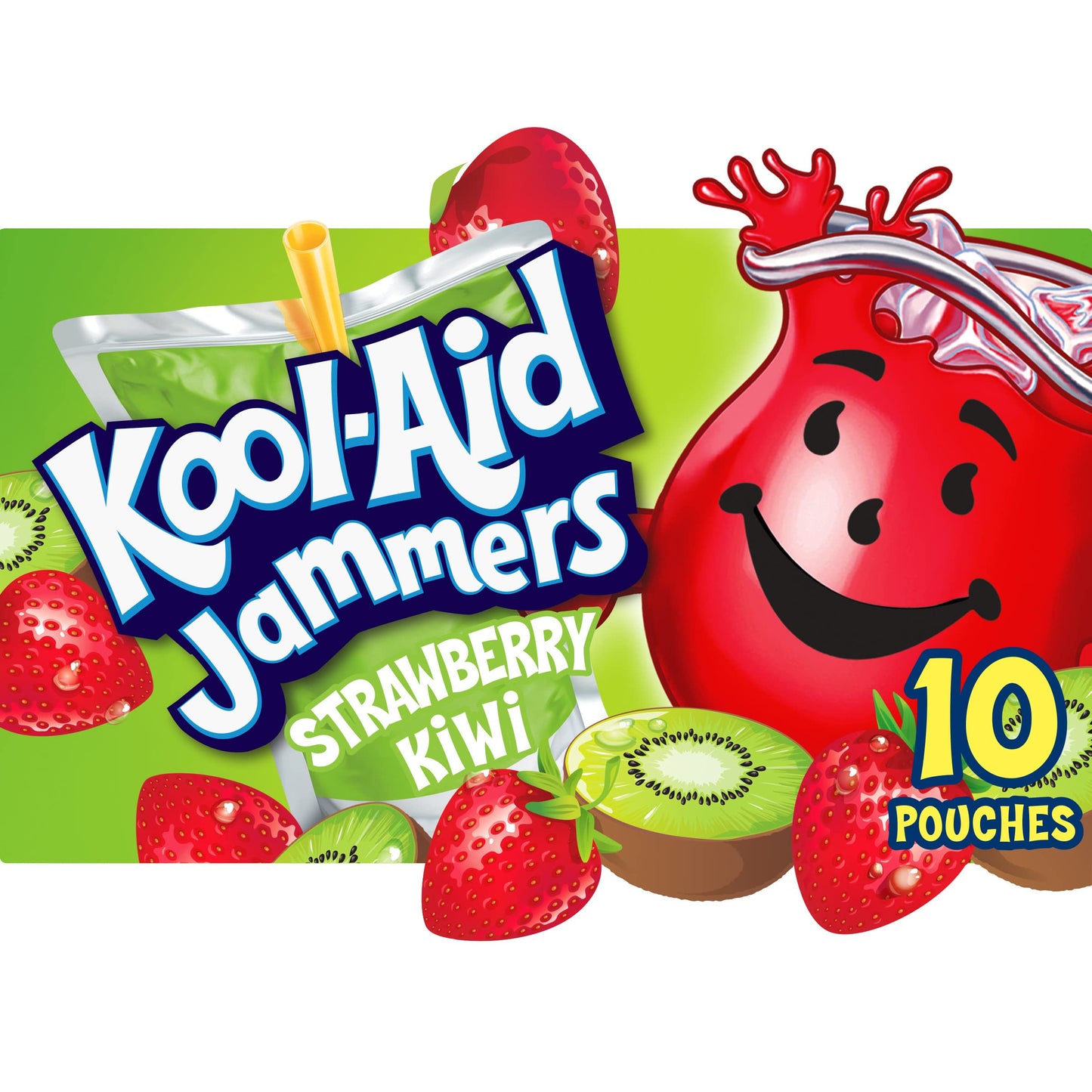 Kool-Aid Jammers Blue Raspberry Flavored Kids 0% Juice Drink (10 ct Box, 6 fl oz Pouches)