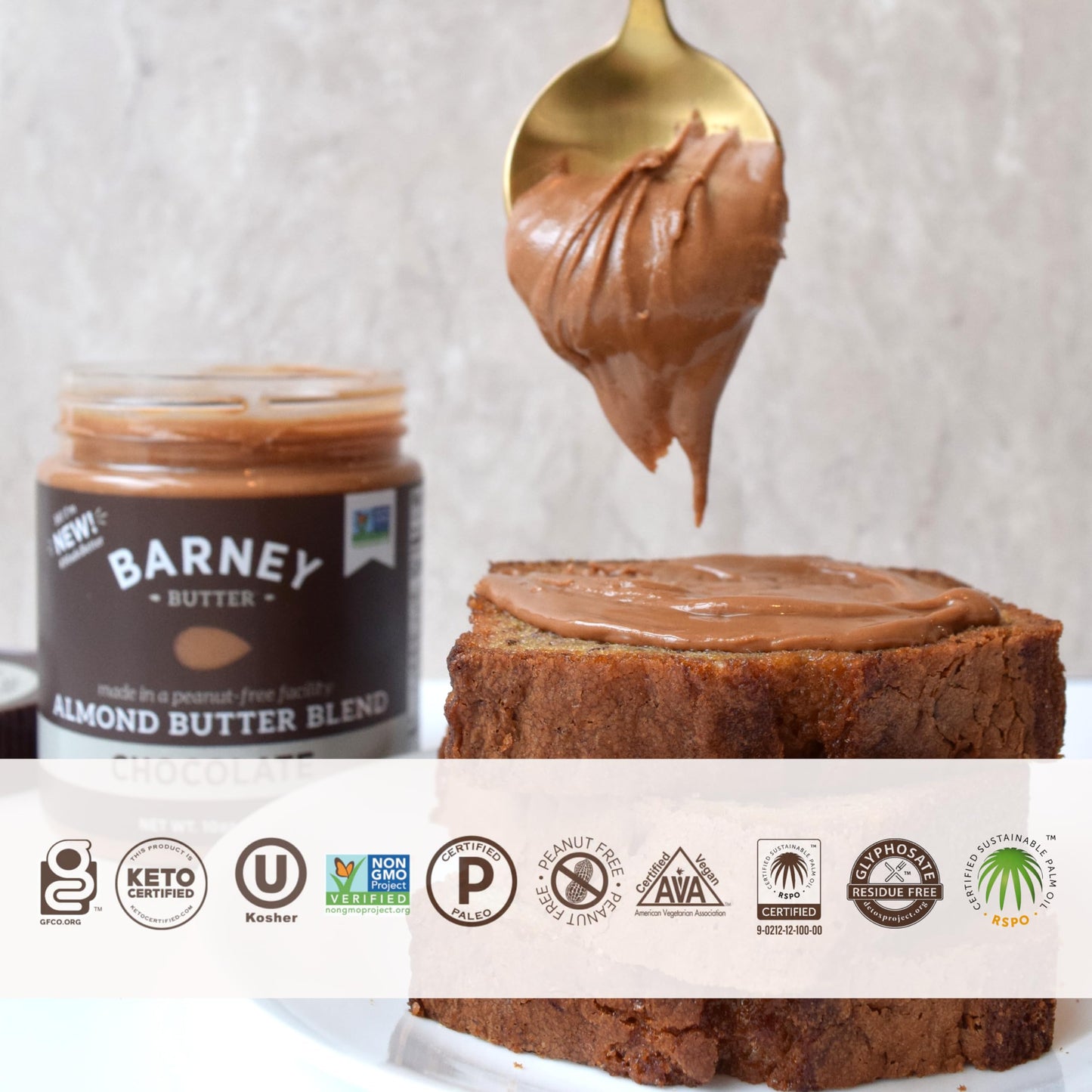 Barney Butter Almond Butter, Smooth, 16 Ounce Jar, Skin-Free Almonds, No Stir, Non-GMO, Gluten Free, Keto, Paleo, Vegan