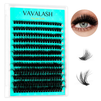 VAVALASH DIY Lash Extension Kit 280 Clusters Individual Lashes Kit 30D 40D 0.07D-10-16mm Lash Clusters, Lash Bond and Seal, Lash Tweezer for DIY Eyelash Extension at Home（Kit-30D+40D-0.07D-10-16MIX）