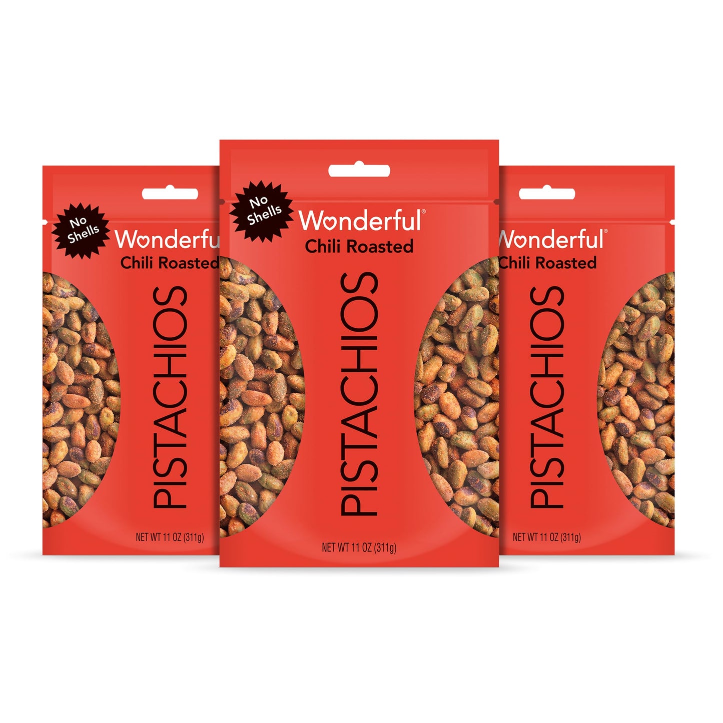 Wonderful Pistachios No Shells, Smokey Barbeque Nuts, 2.25 Ounce Bag (Pack Of 8), Protein Snack, Gluten Free, On-the-Go Snack