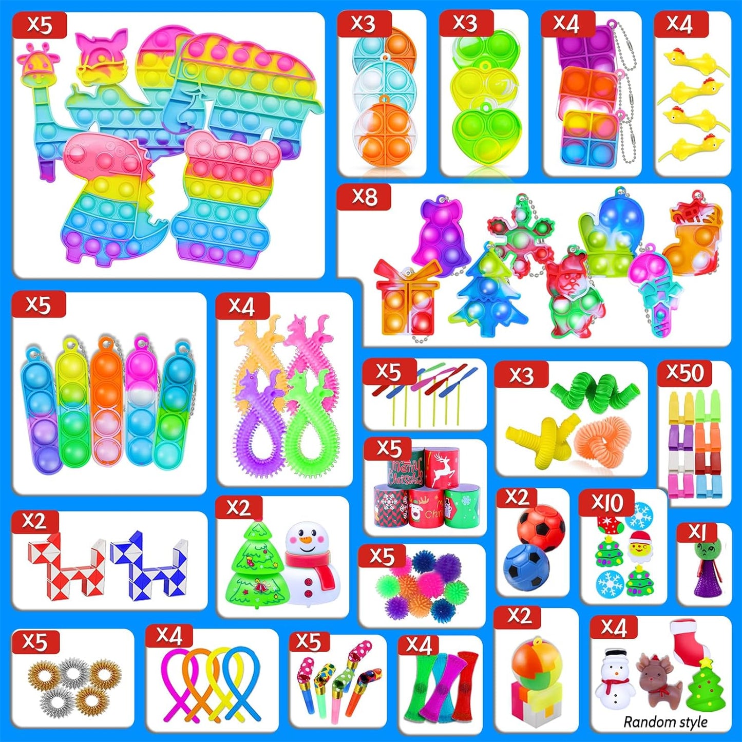 1000pcs Party Favors for Kids, Fidget Toys Pack, Stocking Stuffers, Birthday Toys, Prize Box, Treasure Box, Goodie Bag Stuffers,Carnival Prizes