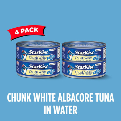 StarKist Chunk White Tuna in Water 5 oz Can, 4 Count, Pack of 1