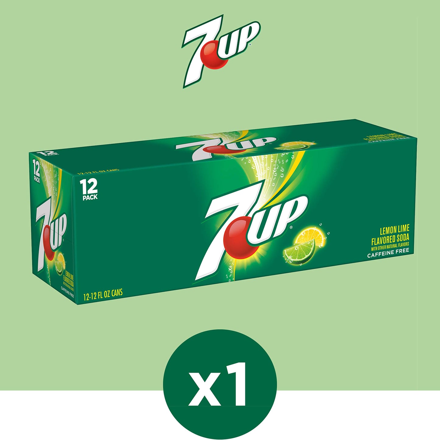 7UP Zero Sugar Lemon Lime Soda, 12 fl oz cans (Pack of 12)