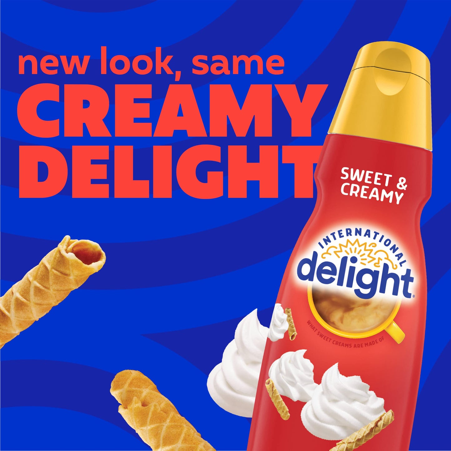 International Delight Coffee Creamer Singles, Sweet & Creamy, Shelf Stable Flavored Creamer, 24 Ct, 16 FL Oz, Pre-Portioned Creamers