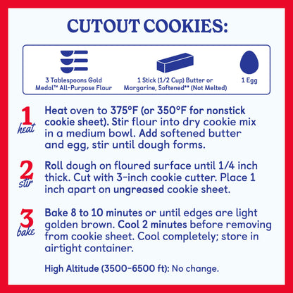 Betty Crocker Peanut Butter Cookie Mix, Makes twelve (12) 2-inch Cookies, 7.2 oz.