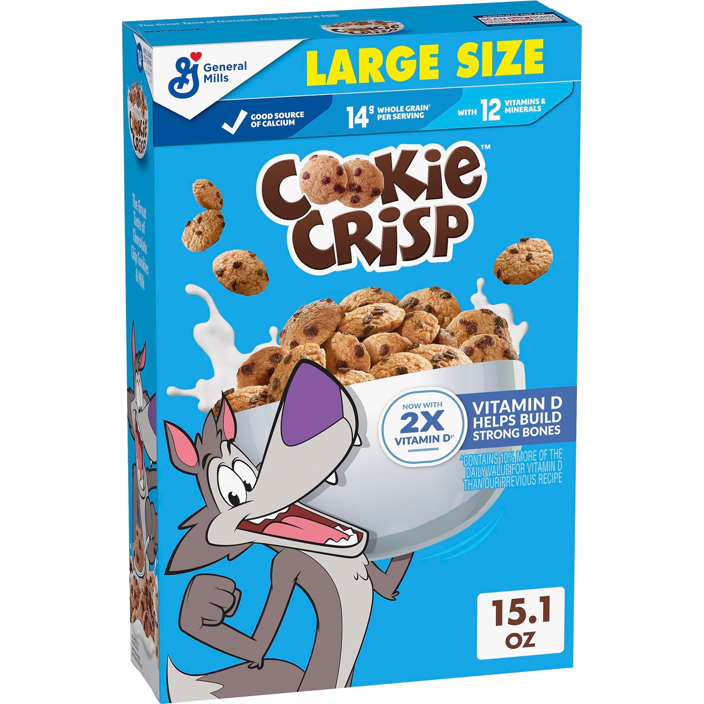 Cookie Crisp Breakfast Cereal, Chocolate Chip Cookie Taste, Made With Whole Grain, Family Size, 18.3 oz