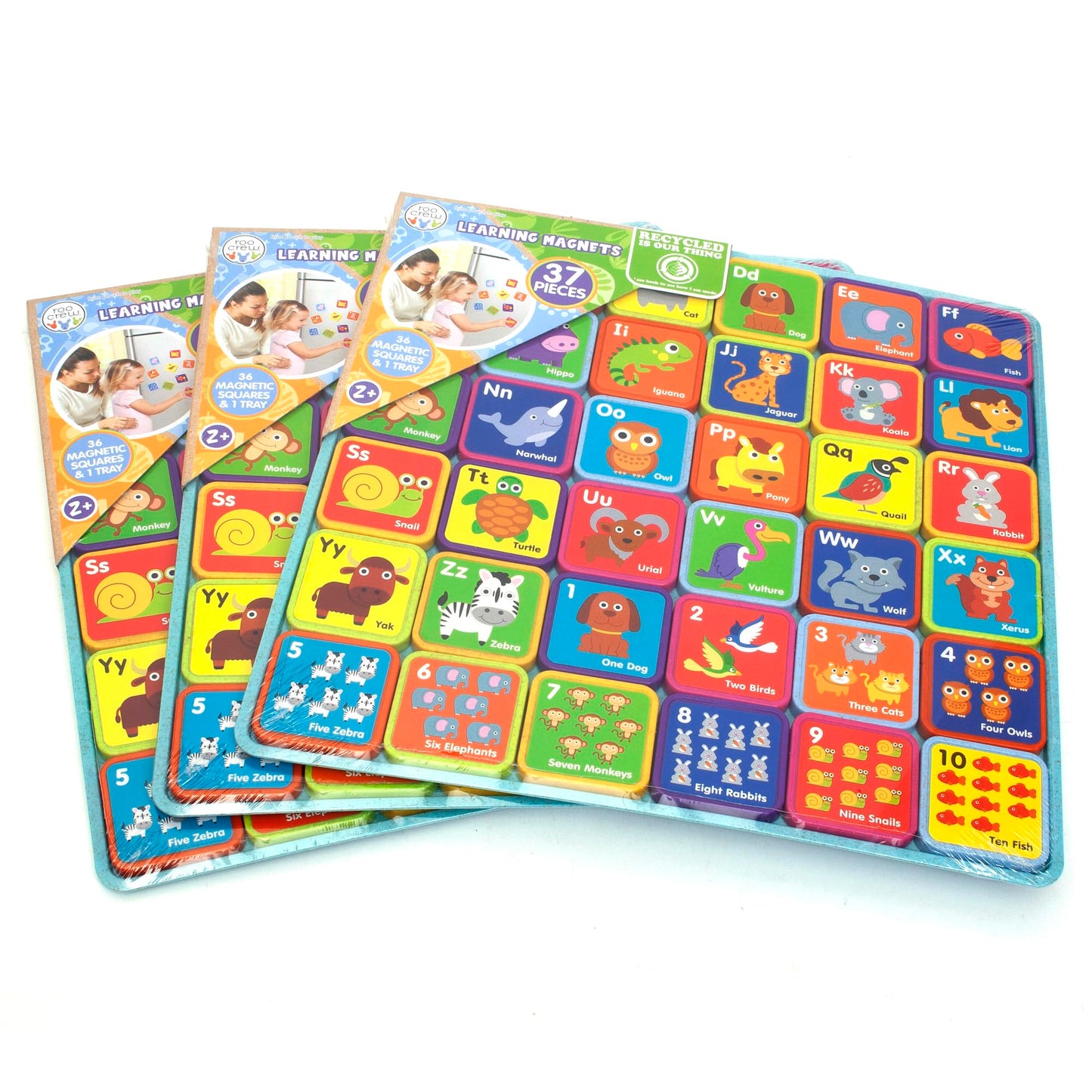 Boley Roo Crew: Learning Magnets - 37 Pieces - Animal & Alphabet Learning, ABC, Toddler & Kids Educational Toy, Preschool Ages 2+