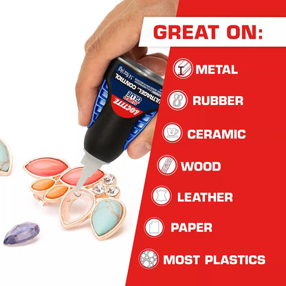 Loctite Super Glue Ultra Gel Control, Clear Superglue For Plastic, Wood, Metal, Crafts, & Repair, Adhesive Instant Glue, Quick Dry - 0.14 fl oz Bottle, Pack Of 1