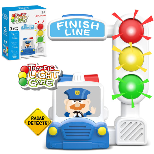 3 Games in 1 Traffic Light Toy with Motion Sensor, Kids Toys for 3-5, 6, 7, 8+ Years Old Fun Kids Games with Voice Indication and Music, Indoor Outdoor Toys for Ages 5-7 8-13 Gifts Toys for Girls Boys