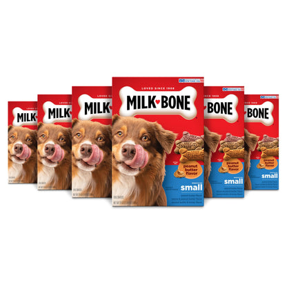 Milk-Bone Peanut Butter Flavor Dog Treats for Small Dogs, 7 Pound, Crunchy Texture Helps Freshen Breath