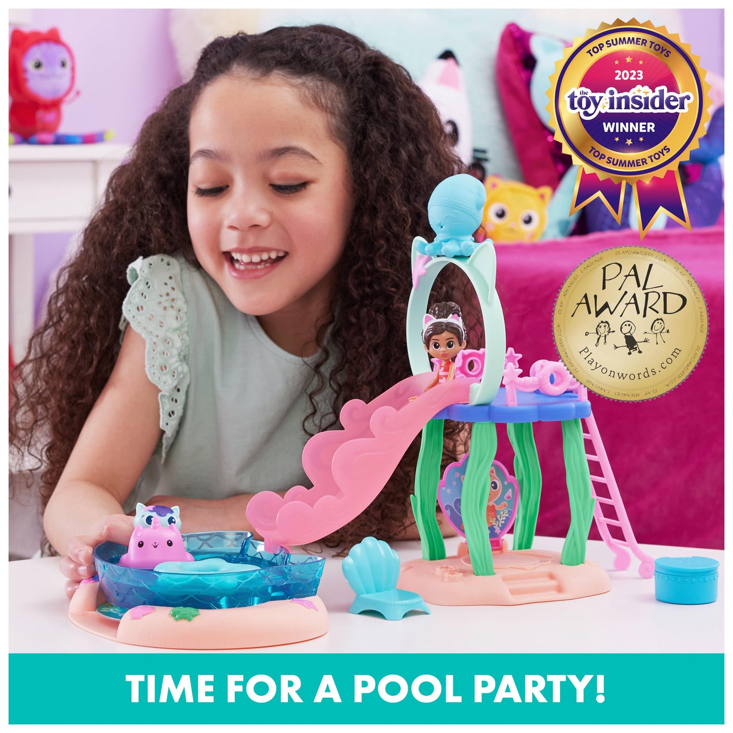 Gabby's Dollhouse Celebration Party Bus, Transforming Playset with Gabby & DJ Catnip Toy Figures & Dollhouse Accessories, Kids Toys for Ages 3 and Up