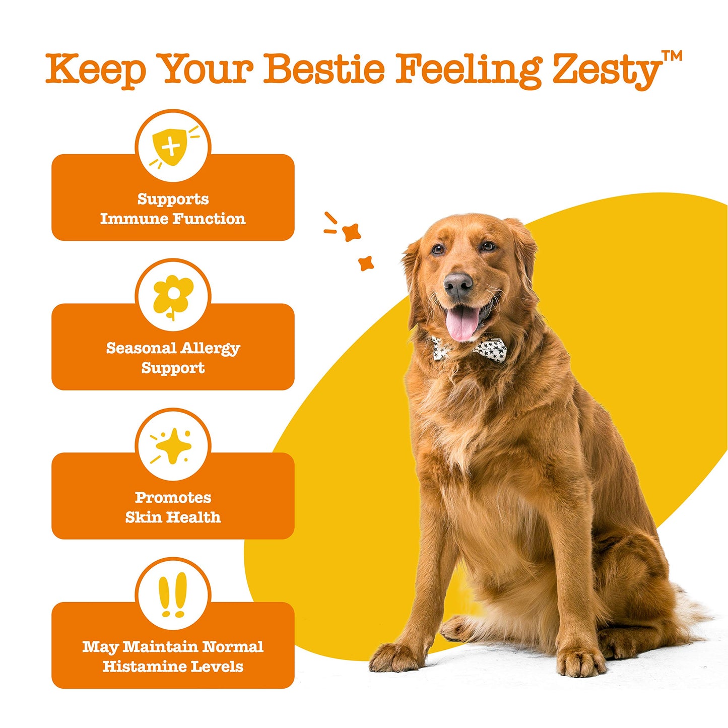 Zesty Paws Dog Allergy Relief - Anti Itch Supplement - Omega 3 Probiotics for Dogs - Digestive Health - Soft Chews for Skin & Seasonal Allergies - with Epicor Pets - Lamb - 50 Count