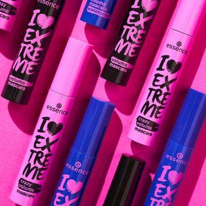 essence | I Love Extreme Volume Mascara Waterproof | Paraben Free | Cruelty Free | Black (Pack of 1, Waterproof)