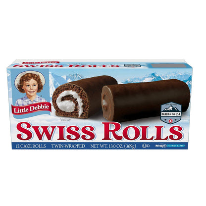 Little Debbie Swiss Rolls, 12 Twin-Wrapped Cake Rolls, 13.0 oz Box, Pack of 0ne (1)