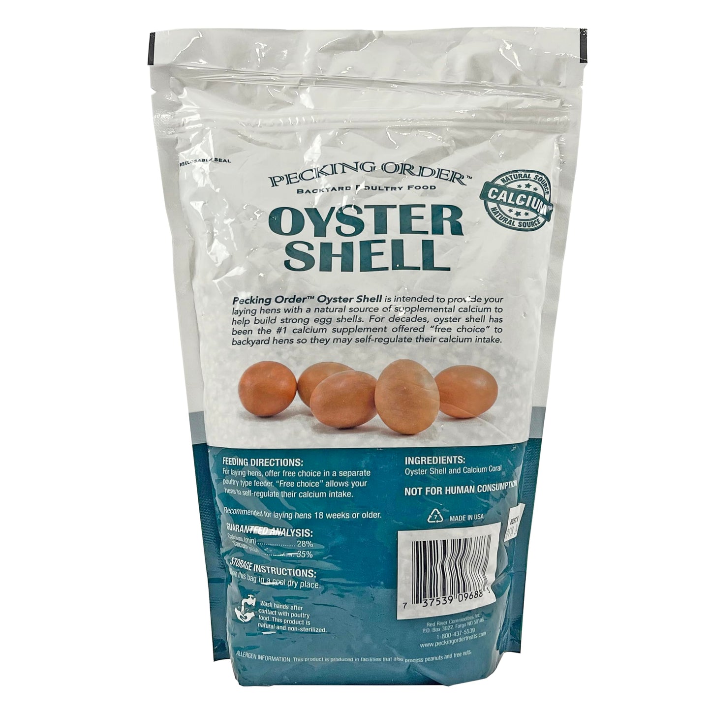 Oyster Shell - Calcium Supplement to Support Laying Hens and Strong Egg Shell Development (5 LB)