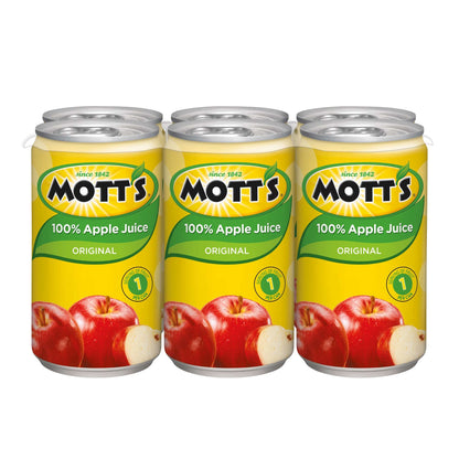 Mott's 100% Original Apple Juice, 8 Fl Oz Bottles, 24 Count (4 Packs Of 6), 2 Servings Of Fruit, 100% Fruit Juice, Gluten-free, Caffeine-free, Kosher, Contains No Artificial Colors Or Sweeteners