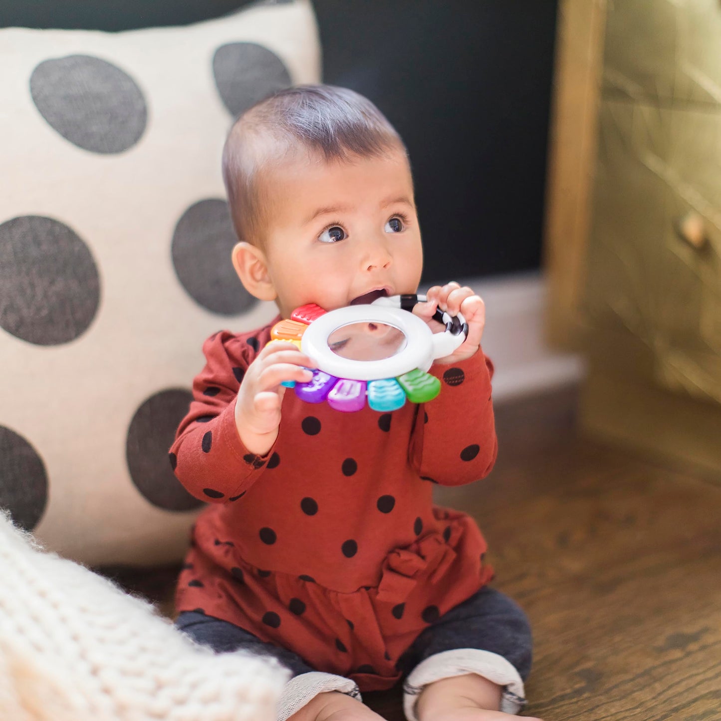 Baby Einstein Outstanding Opus The Octopus Sensory Rattle & Teether Multi-Use Toy, BPA Free & Chillable, 3 Months & up, Multicolored