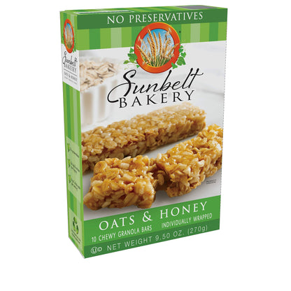 Sunbelt Bakery Oats & Honey Chewy Granola Bars, 15-1.0 OZ Bars (1 Box)