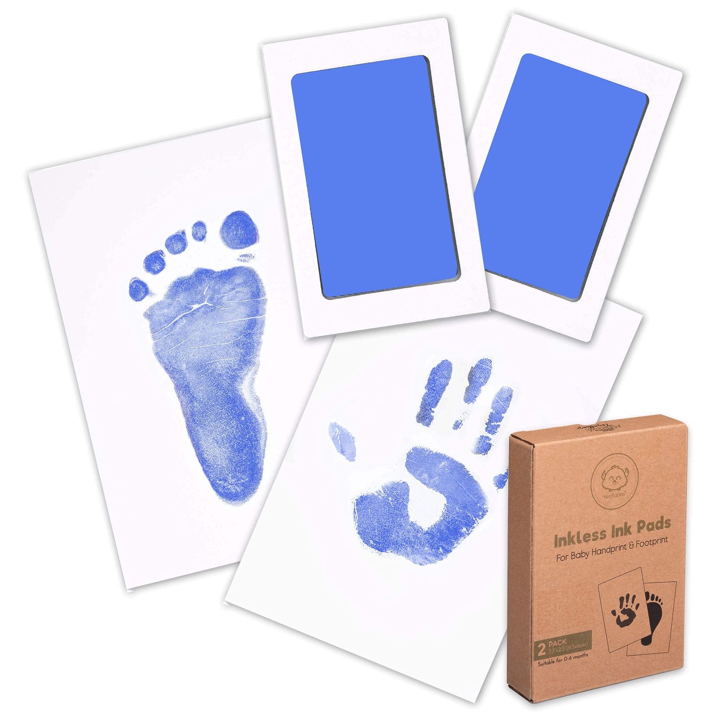 4-Pack Inkless Hand and Footprint Kit - Ink Pad for Baby Hand and Footprints - Dog Paw Print Kit,Dog Nose Print Kit - Baby Footprint Kit, Clean Touch Baby Foot Printing Kit, Handprint Kit (Jet Black)