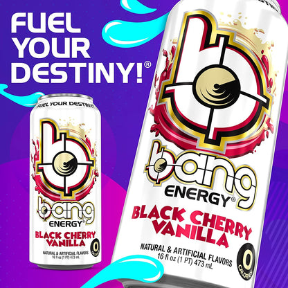 Bang Energy Bangster Berry, Sugar-Free Energy Drink, 16-Ounce (Pack of 12)