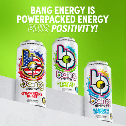 Bang Energy Bangster Berry, Sugar-Free Energy Drink, 16-Ounce (Pack of 12)