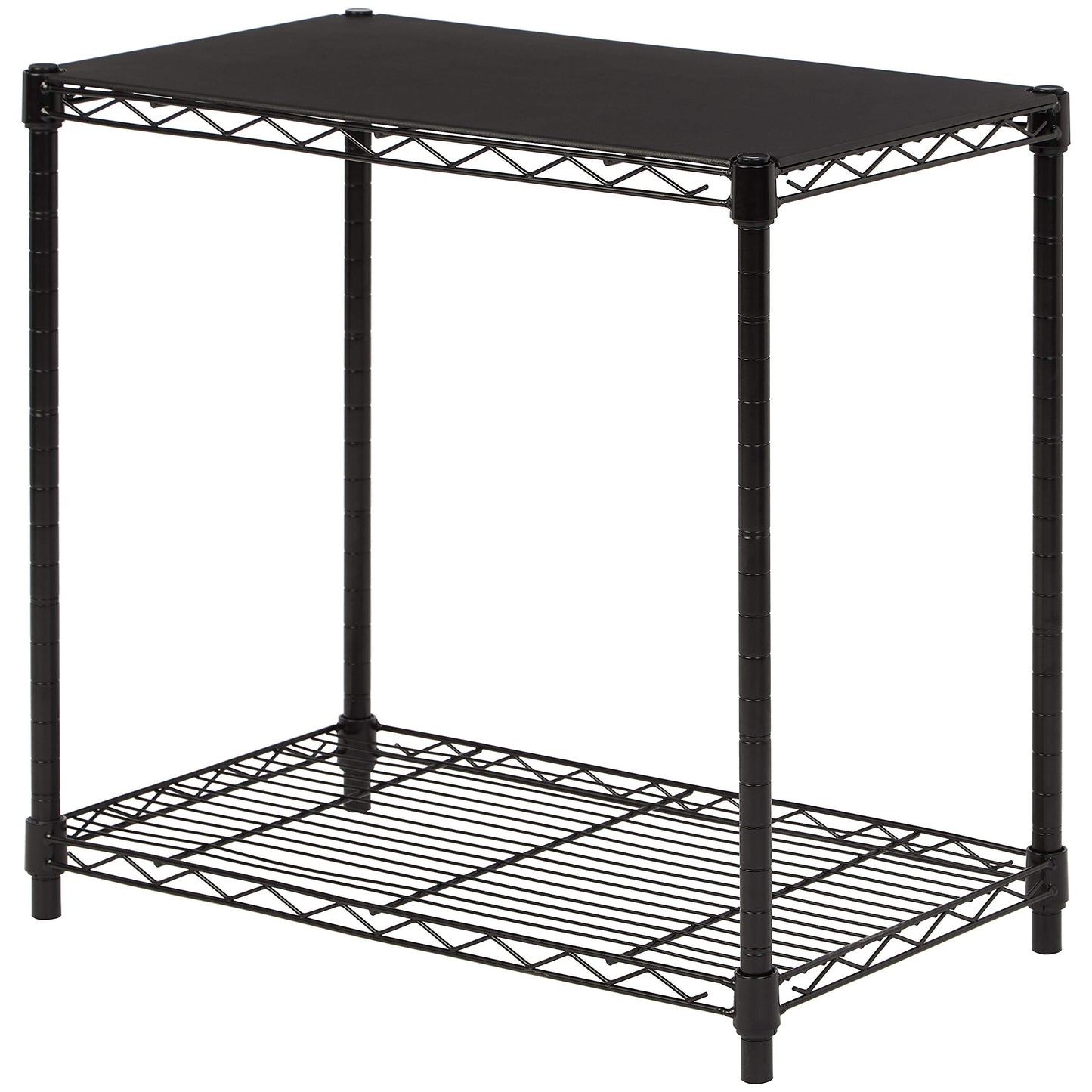 Amazon Basics 3-Shelf Adjustable, Heavy Duty Storage Shelving Unit (250 lbs loading capacity per shelf), Steel Organizer Wire Rack, 23.2"L x 13.4"W x 30"H, Black