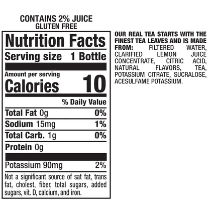 Snapple Zero Sugar Peach Tea, 16 fl oz recycled plastic bottle (Pack of 12)