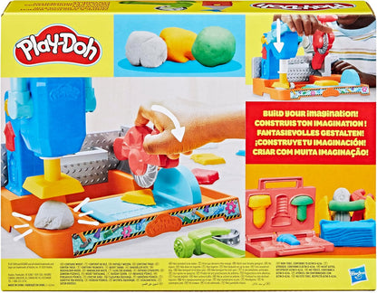 Play-Doh Stamp & Saw Tool Bench Playset, Construction Toys for Boys & Girls 3 Years & Up, Kids Arts & Crafts