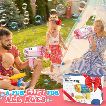 Toys for 3-8 Year Old Boys Girls: 2 Pack Bubble Machine for Kids with Bubble Solution, Gifts for 3 4 5 6 7 8 Years Old Boy Birthday Toy for Kid Toddlers Ages 4-6 Outdoor Wedding Bubbles Wands