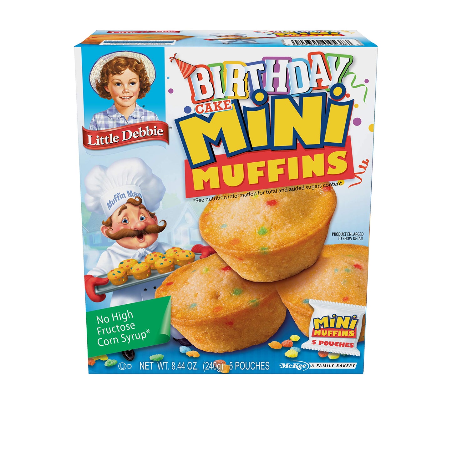 Little Debbie Chocolate Chip Mini Muffins, 5 Pouches, 8.44 OZ Box